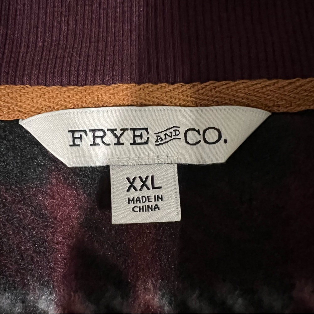FRYE & CO Plaid Fleece Quarter Zip Pullover Size XXL - Picture 6 of 9